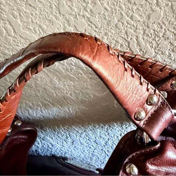 B. Makowsky Brown Leather Handbag - Picture 7 of 14